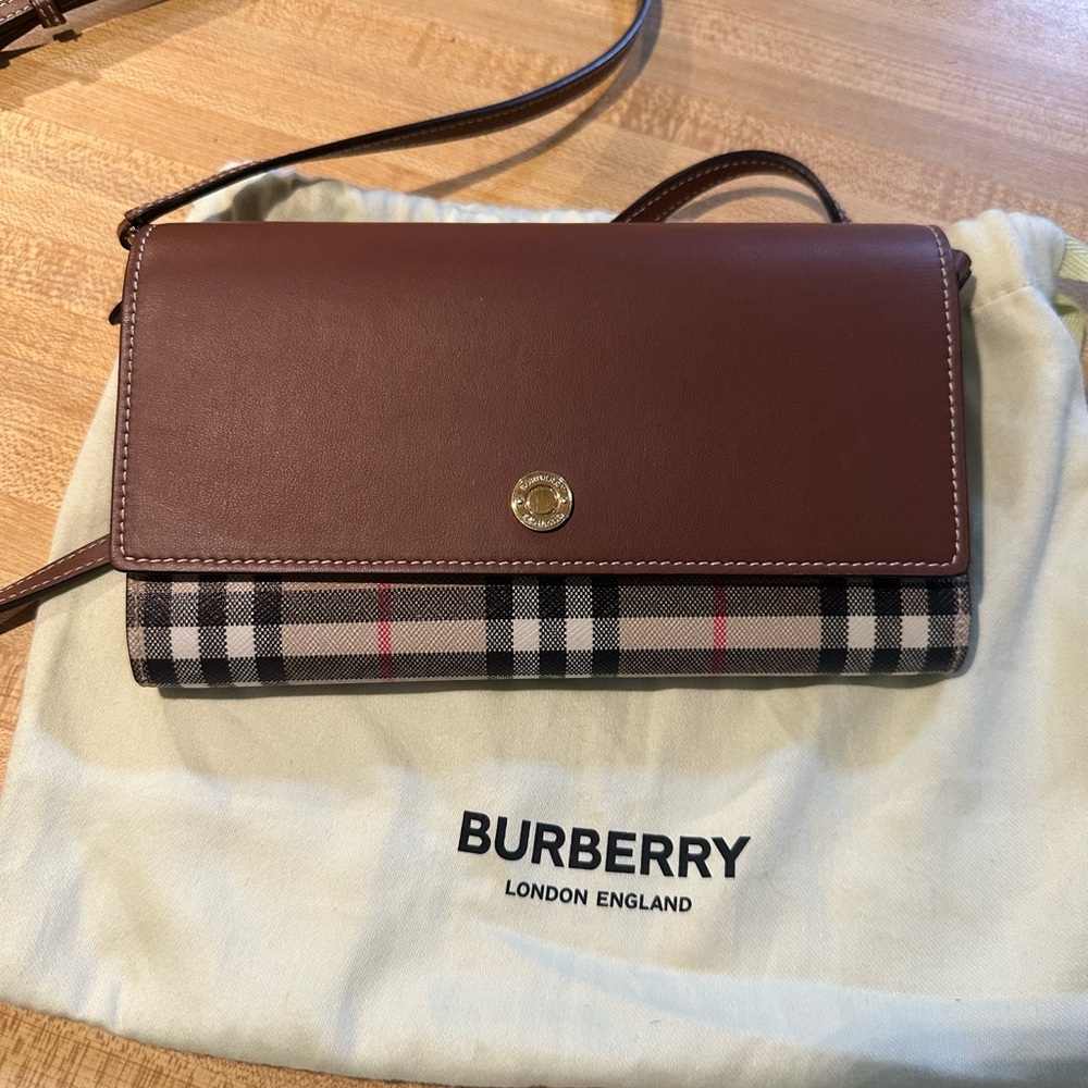 Burberry Brown and Tan Checkered Women's Bag